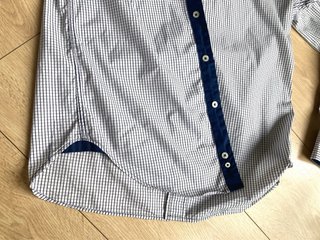 Camisa Dolores Promesas Cuadros Azul Talla M