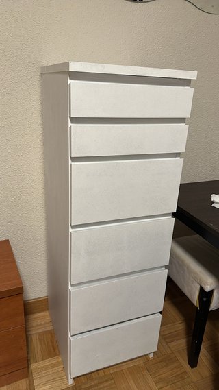 Cajonera Malm Ikea 6 cajones blanca