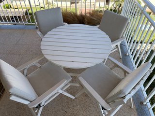 Cojines de exterior desenfundables beige/gris