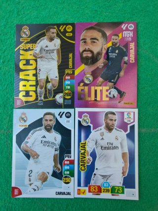 Cromos Carvajal Real Madrid Panini 4 Cromos