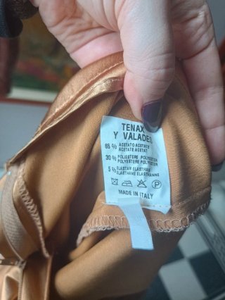 Pantaloni Tenax y Valades Satinati Oro/Bronzo