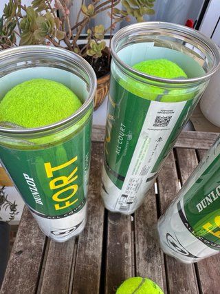 Lote botes pelotas tenis Dunlop Fort