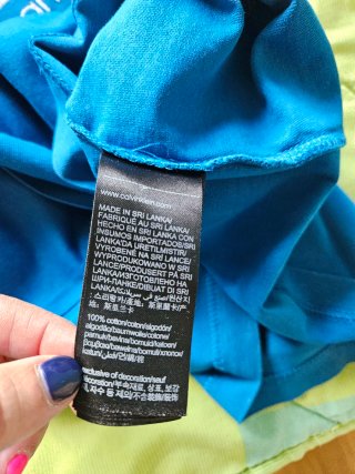 Camiseta Calvin Klein Hombre Talla L Azul