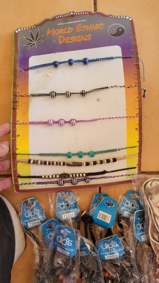 Lote 3 pulseras tobilleras colgantes Tribal Evolut