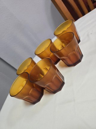 Juego de 6 vasos ámbar