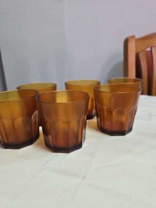 Juego de 6 vasos ámbar
