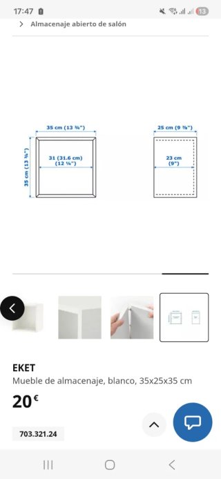 Estantería Eket IKEA Blanca