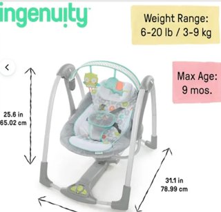 Columpio Ingenuity Hugs & Hoots Plegable