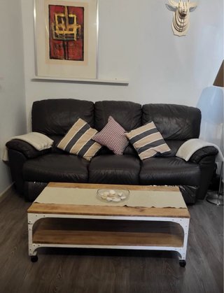 REGALO Sofá Relax de 3 plazas de cuero/Piel