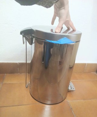 Cubo de basura 9L acero inoxidable