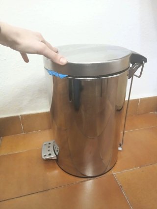 Cubo de basura 9L acero inoxidable