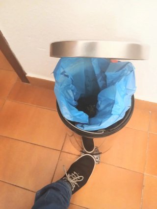Cubo de basura 9L acero inoxidable
