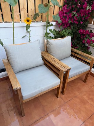 Sillones de exterior y reposapiés