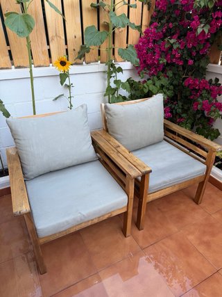 Sillones de exterior y reposapiés
