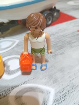Coche y Barco Playmobil con Figuras