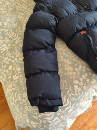 Abrigo acolchado Norway azul y naranja