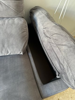Sofá 5 plazas gris con 3 cuerpos extensibles