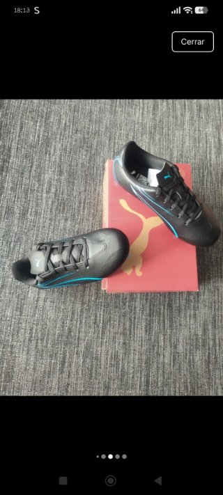Botas de fútbol Puma niño negras