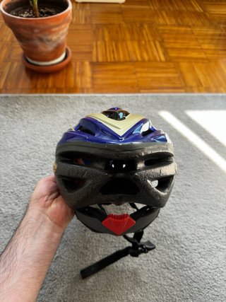 Casco Bell Azul y Dorado