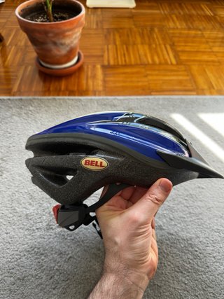 Casco Bell Azul y Dorado