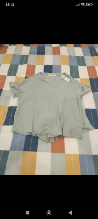 Pijama corto textura waffle verde talla única