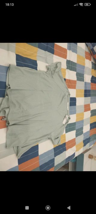 Pijama corto textura waffle verde talla única