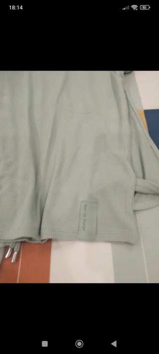 Pijama corto textura waffle verde talla única
