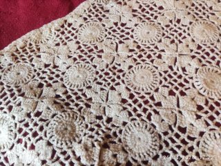 Manton Manila Ganchillo y flecos