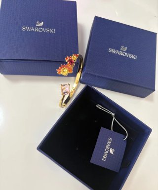 Pulsera Swarovski Dorada con Cristales