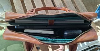 Maletín para portátil de cuero Paul Marius