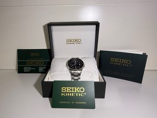 Reloj Seiko Kinetic 100m automático acero