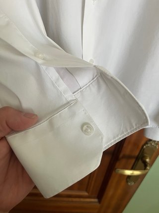 Camisa Zara Blanca Manga Larga