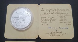 2 Monedas Plata 500 y 750 Pesos Colombia
