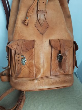 Mochila Cuero Vacuno Marrón