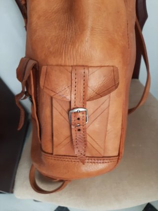 Mochila Cuero Vacuno Marrón