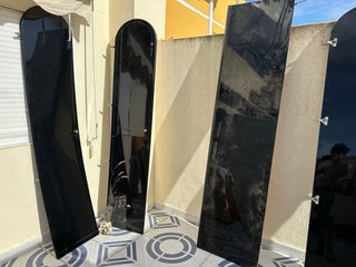 Armario 5 puertas cristal y madera