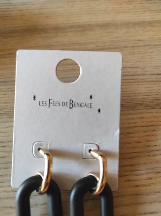 Pendientes Parfois negros y dorados