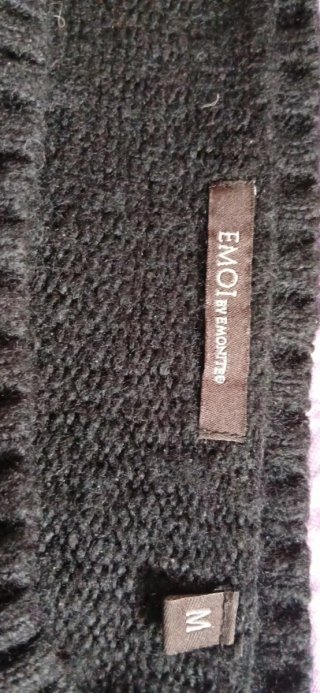 Jersey mujer texturizado negro y plata
