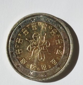 Moneda 2 Euros Portugal Rara