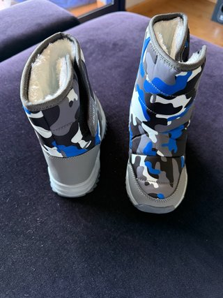 Botas de apreski niño camuflaje azul