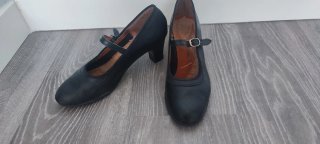 Zapatos de Flamenco Negros Tacón