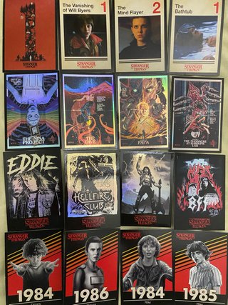 Lote 121 Cartas Stranger Things Sin Repetir