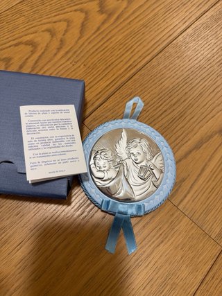 Medaglione Culla Argento 925 Nuovo