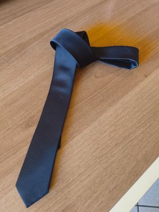 Cravatta Lucio Lamberti Seta Nera Nuova