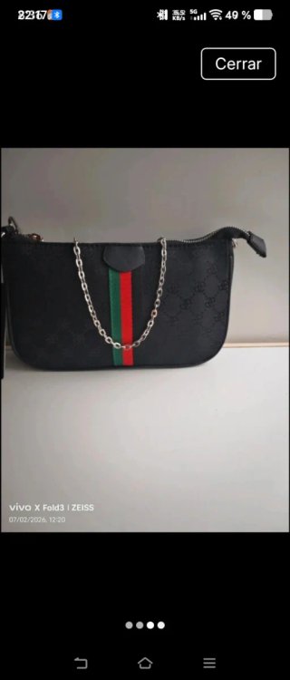 Set de 3 bolsos negros con correa