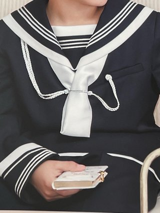 Traje marinero azul y blanco talla 10.