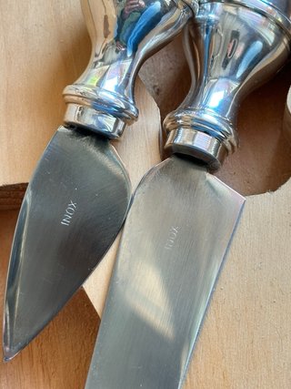 Set Coltelli Formaggio Legno Argento