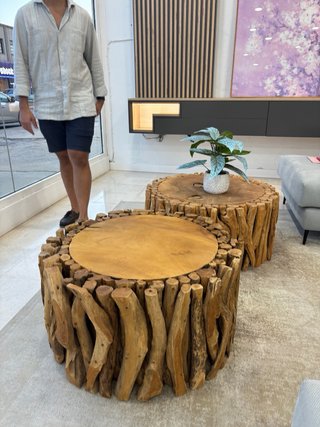 Mesas centro madera acacia