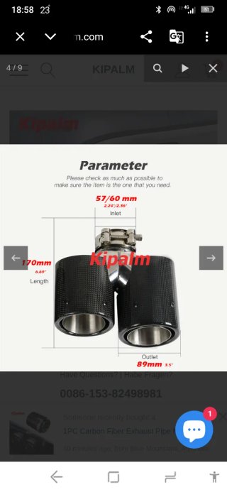 2 Colas de Escape Carbono BMW Audi Golf