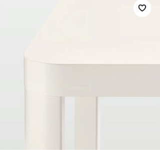 Mesa auxiliar blanca 50x50 con ruedas